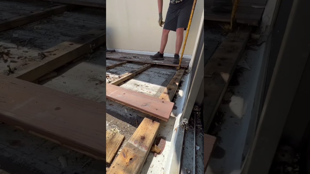 Deck Removal / A unique deck located in the 2nd floor was successfully removed