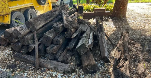 removing railroad ties